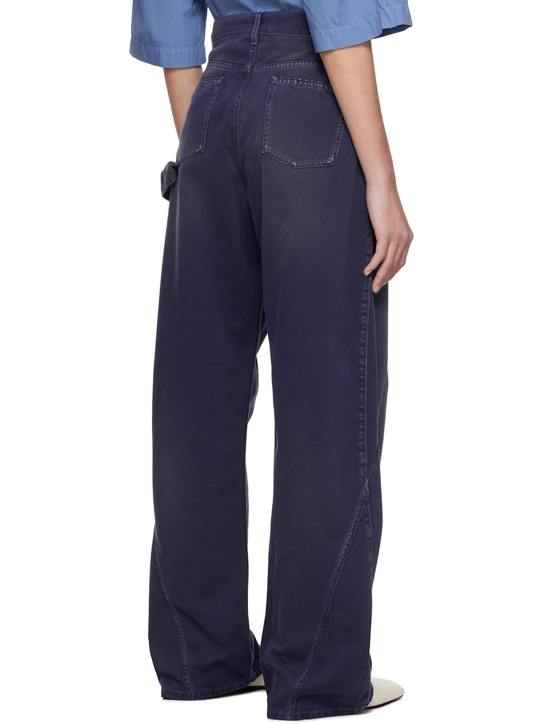 Navy Twisted Workwear Jeans - 3