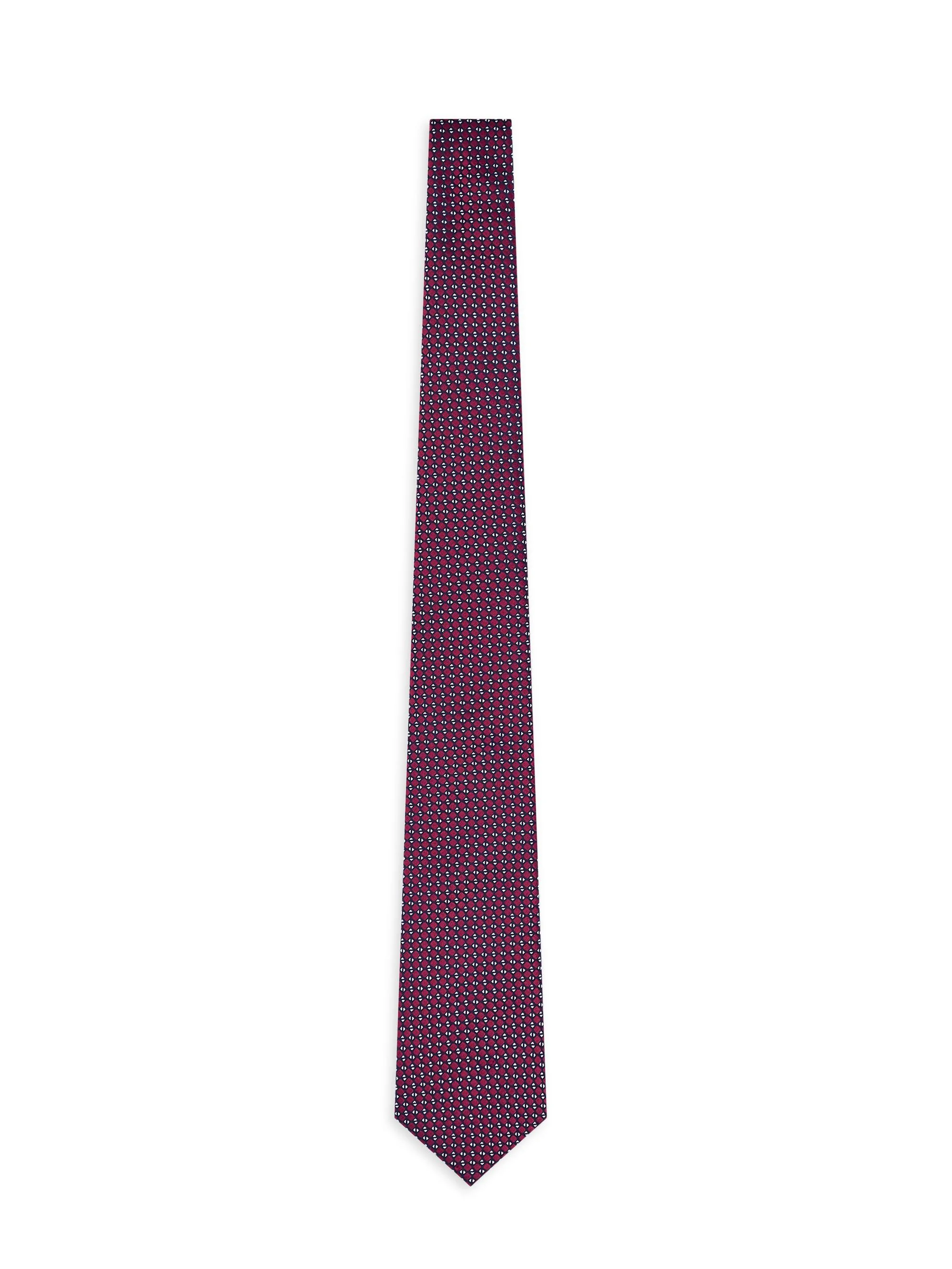 Men's Elaborated Diamond Silk Tie - Fancy Purple - 1