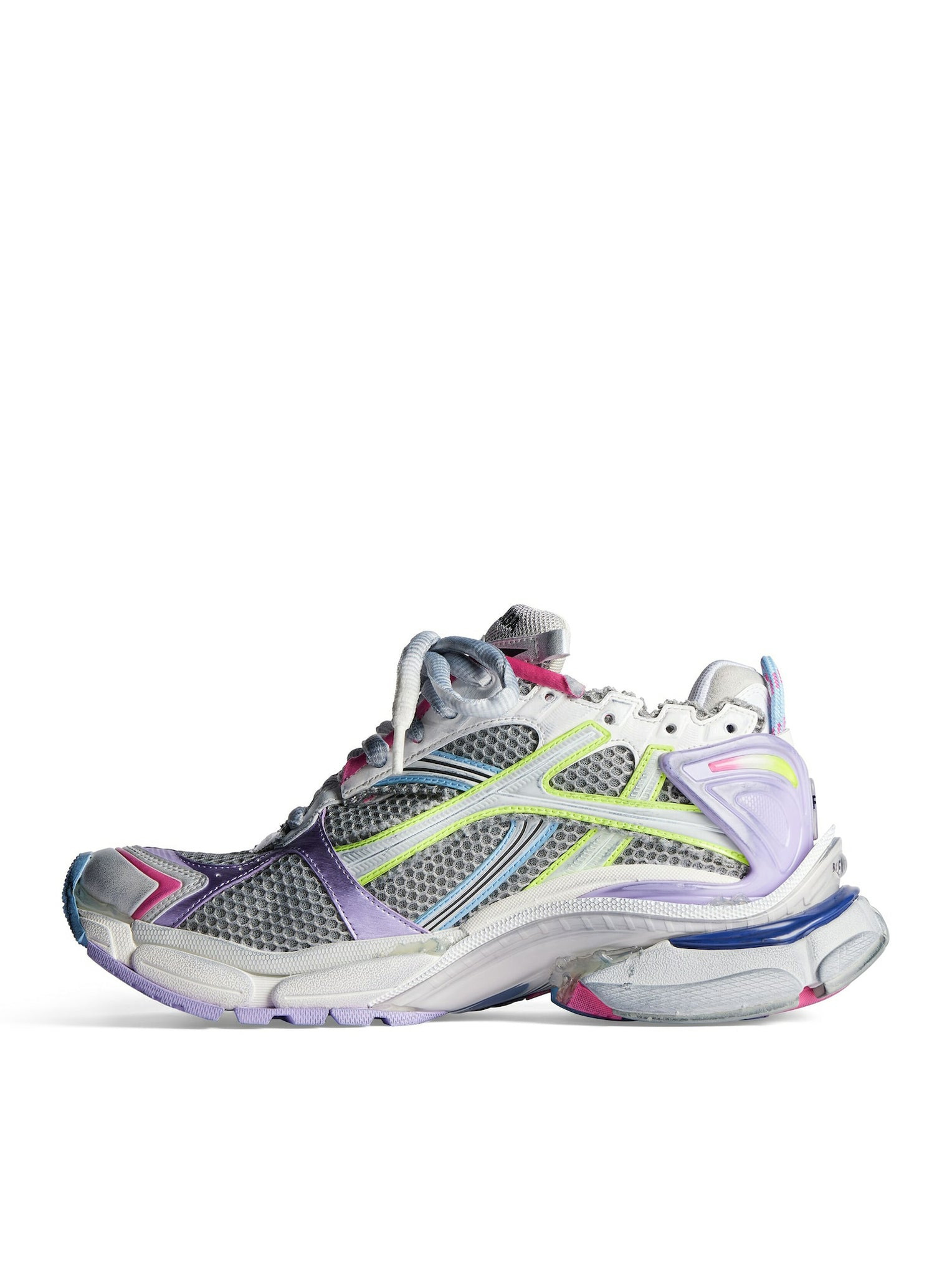 WOMEN`S RUNNER SNEAKER IN WHITE/LILAC/NEON PINK/NAVY - 11