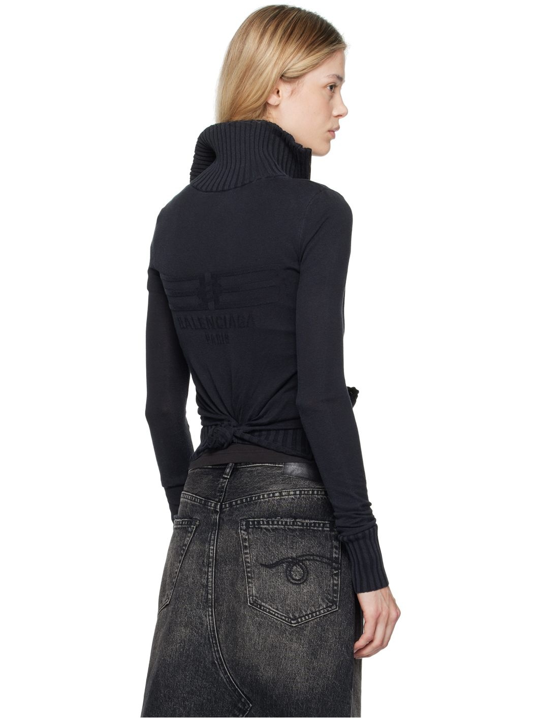 Black BB Paris Icon Zip Up Sweater - 3