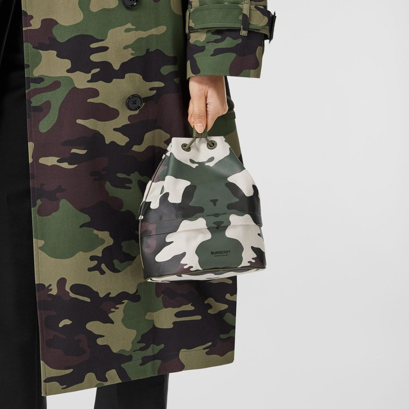 Camouflage Print Cotton Canvas Drawcord Pouch 3