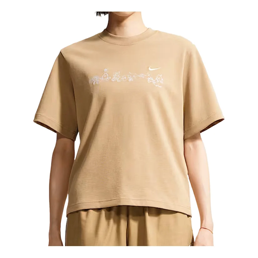 (WMNS) Nike Sportswear T-Shirt 'Brown' IW1213-242 - 1