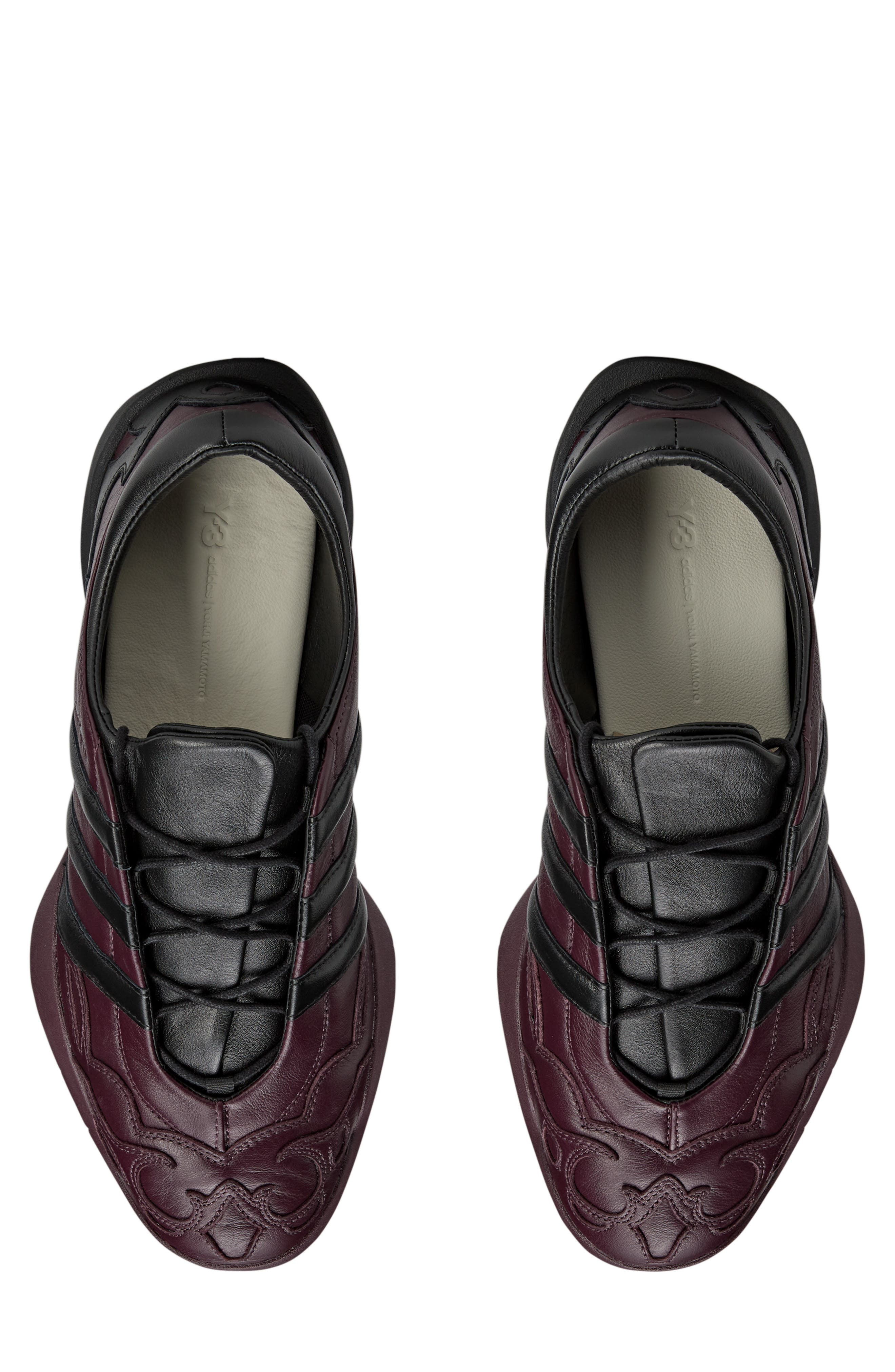 Y-3 Gender Inclusive Regu Sneaker in Black/Shadow Maroon at Nordstrom - 3