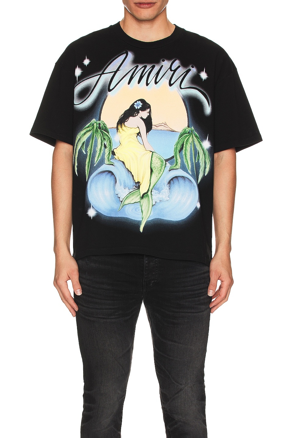 AMIRI Oversized Mermaid Tee | forward | REVERSIBLE