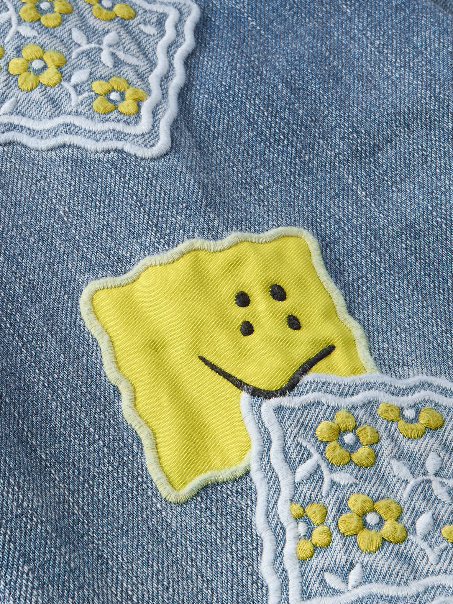 Cactus Appliquéd Denim Jacket Blue - 6