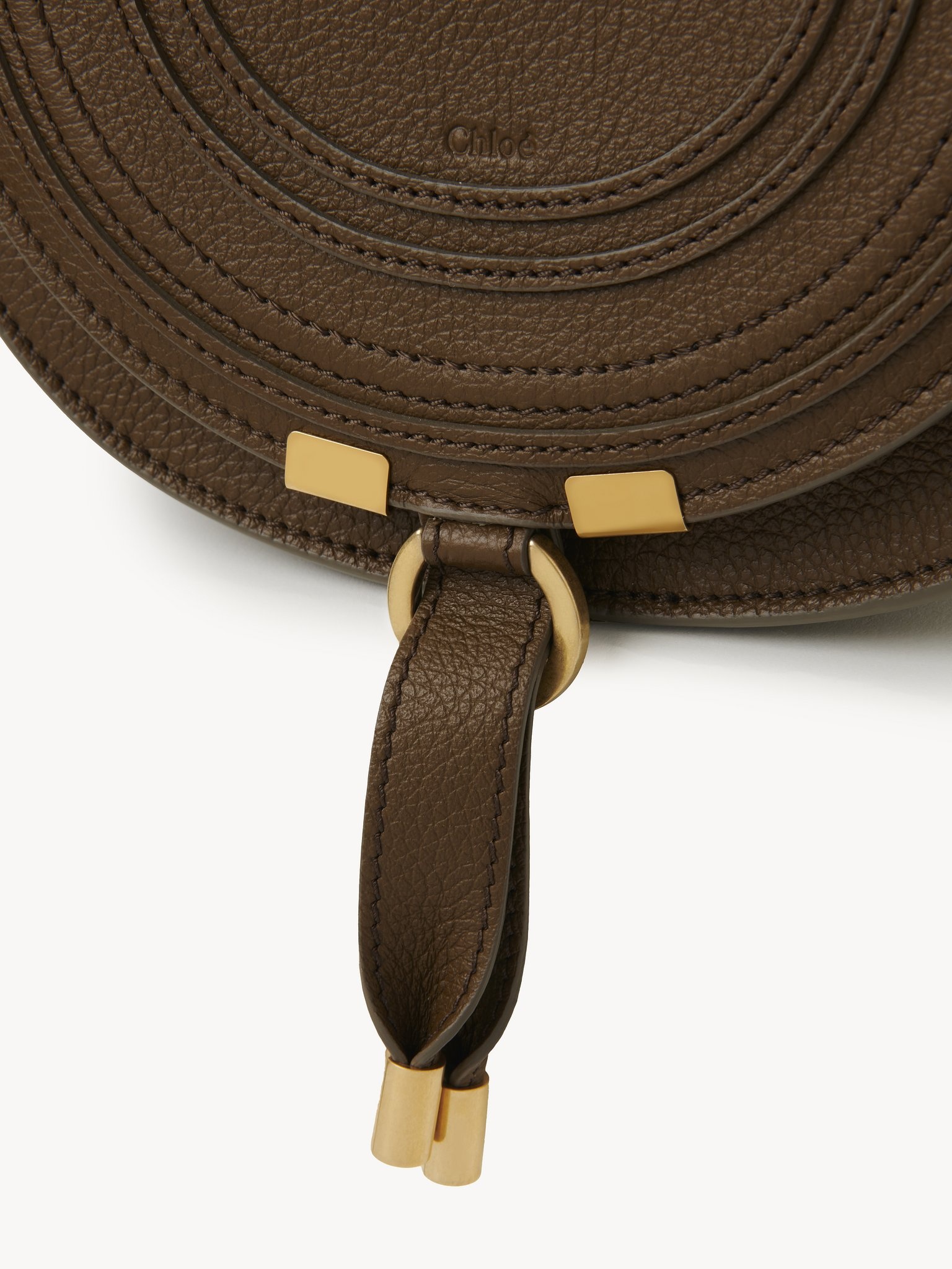 SMALL MARCIE SADDLE BAG IN GRAINED LEATHER - 6