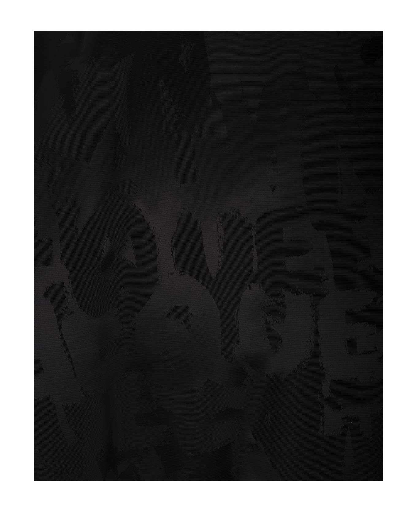 Mcqueen Graffiti Bomber Jacket In Black Polyfaille - 3