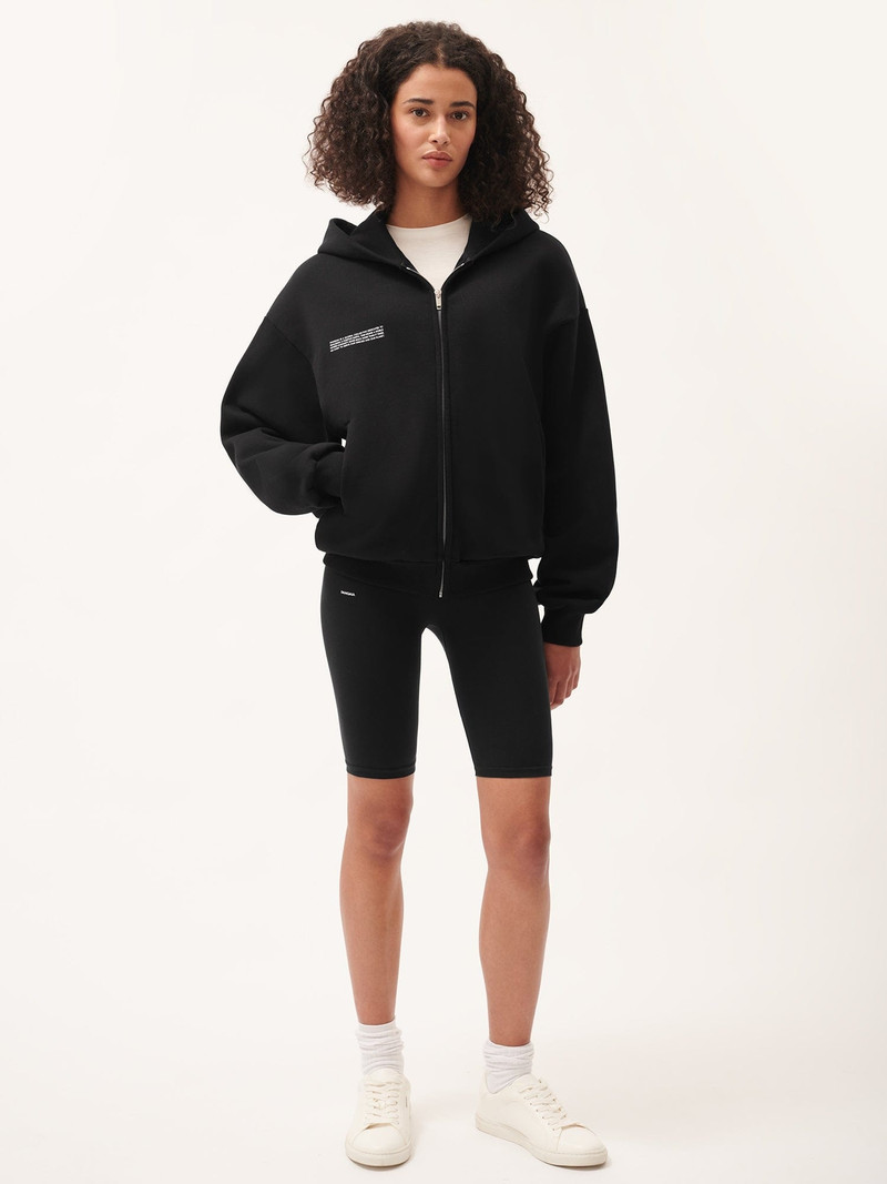 PANGAIA Women's 365 Cotton Stretch Cycle Shorts - Black outlook