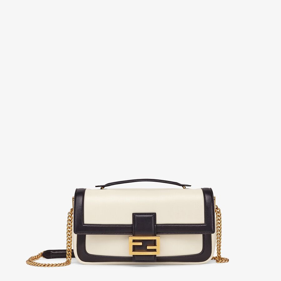 Black and white nappa leather bag - 1