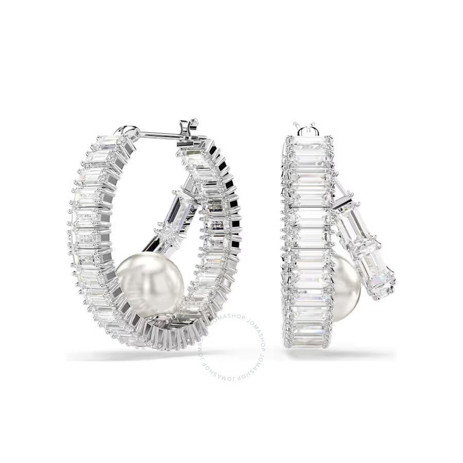 Swarovski - Swarovski x Ariana Grande Baguette Cut Hoop Earrings - 1