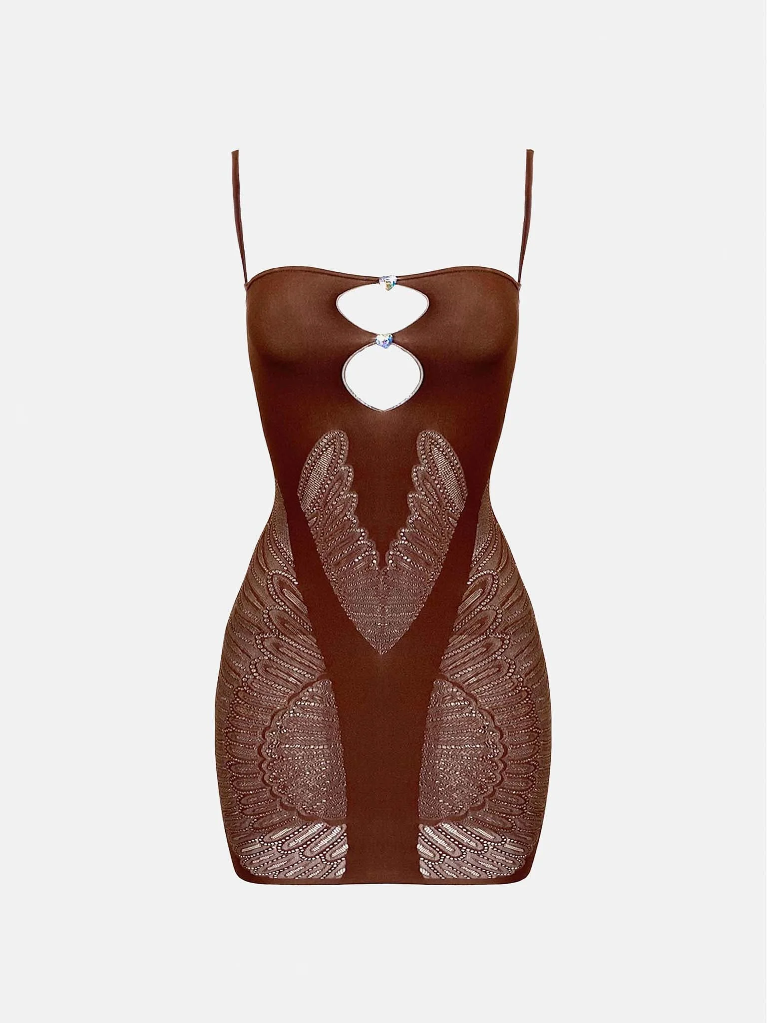 GISELE DRESS OLD MONEY BROWN - 1