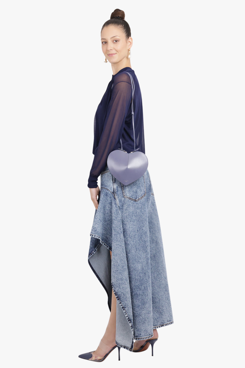 LE COEUR HEART SHAPED BAG | GREY BLUE - 6