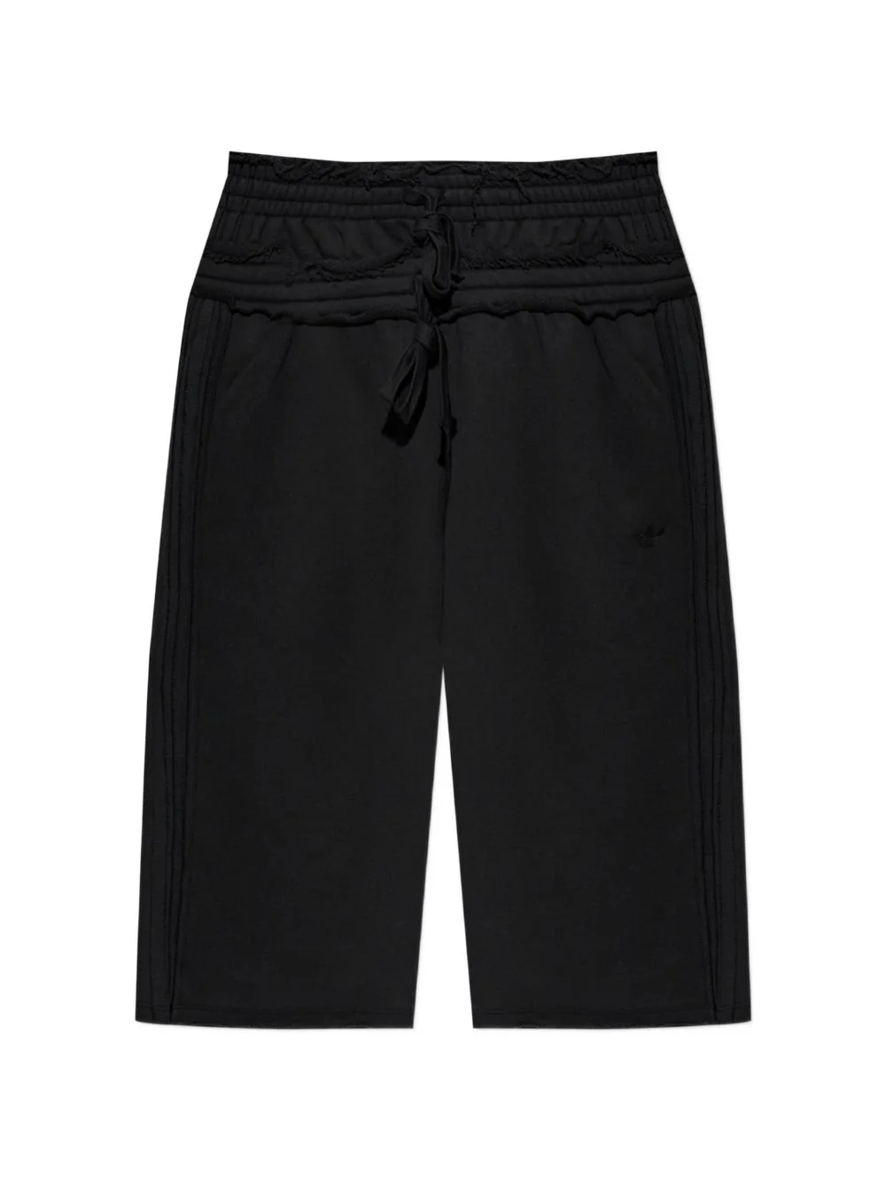 drawstring cotton knee-length shorts - 1