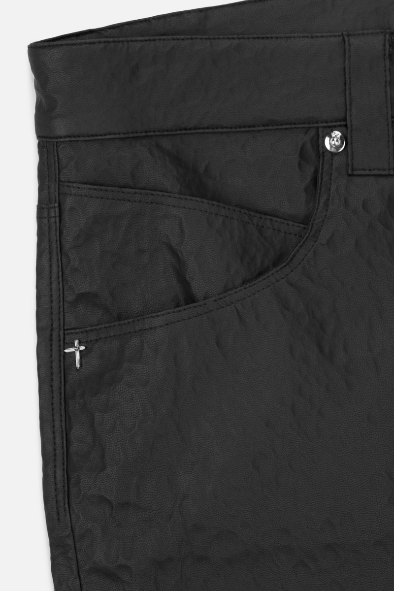JAMIE FAUX LEATHER WIDE LEG PANT | BLACK 3