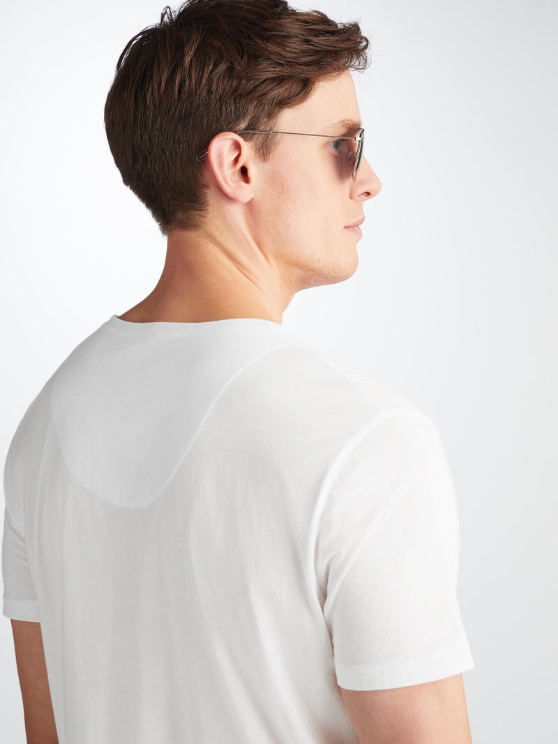 Men's V-Neck T-Shirt Riley Pima Cotton White - 6