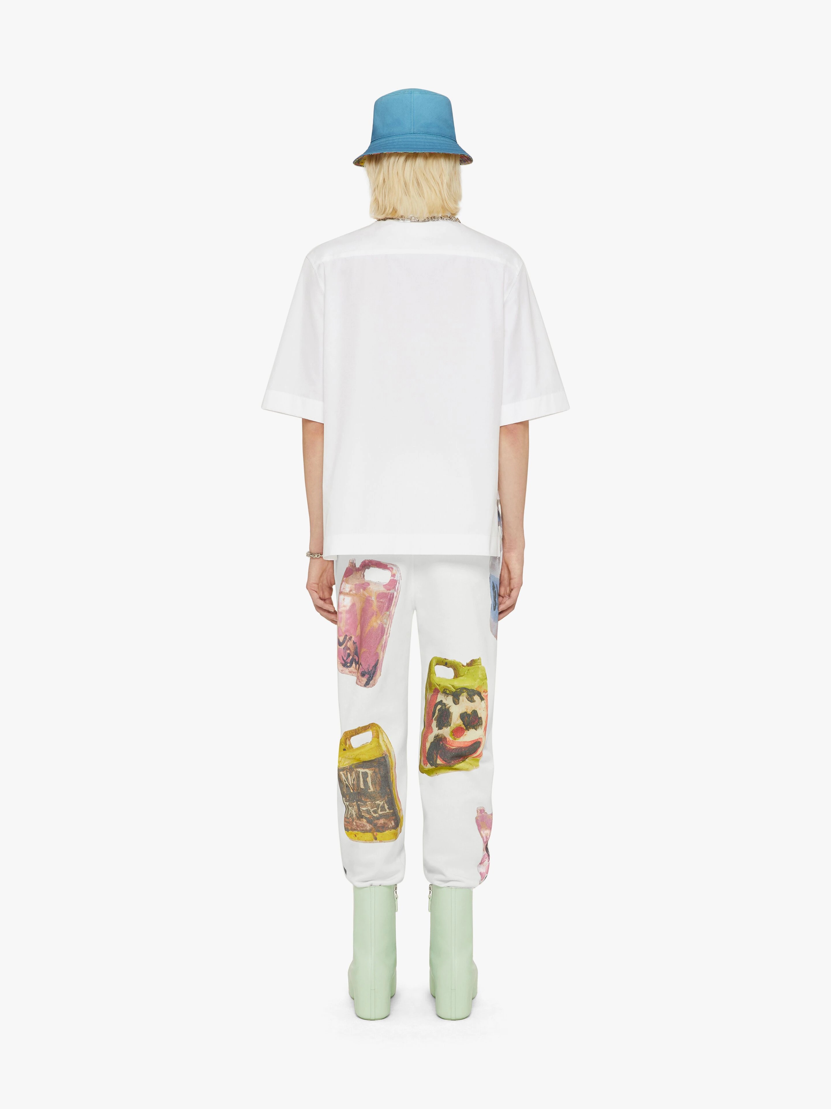 SLIM FIT JOGGER PANTS UN FELPA WITH CERAMICS PRINTS - 4