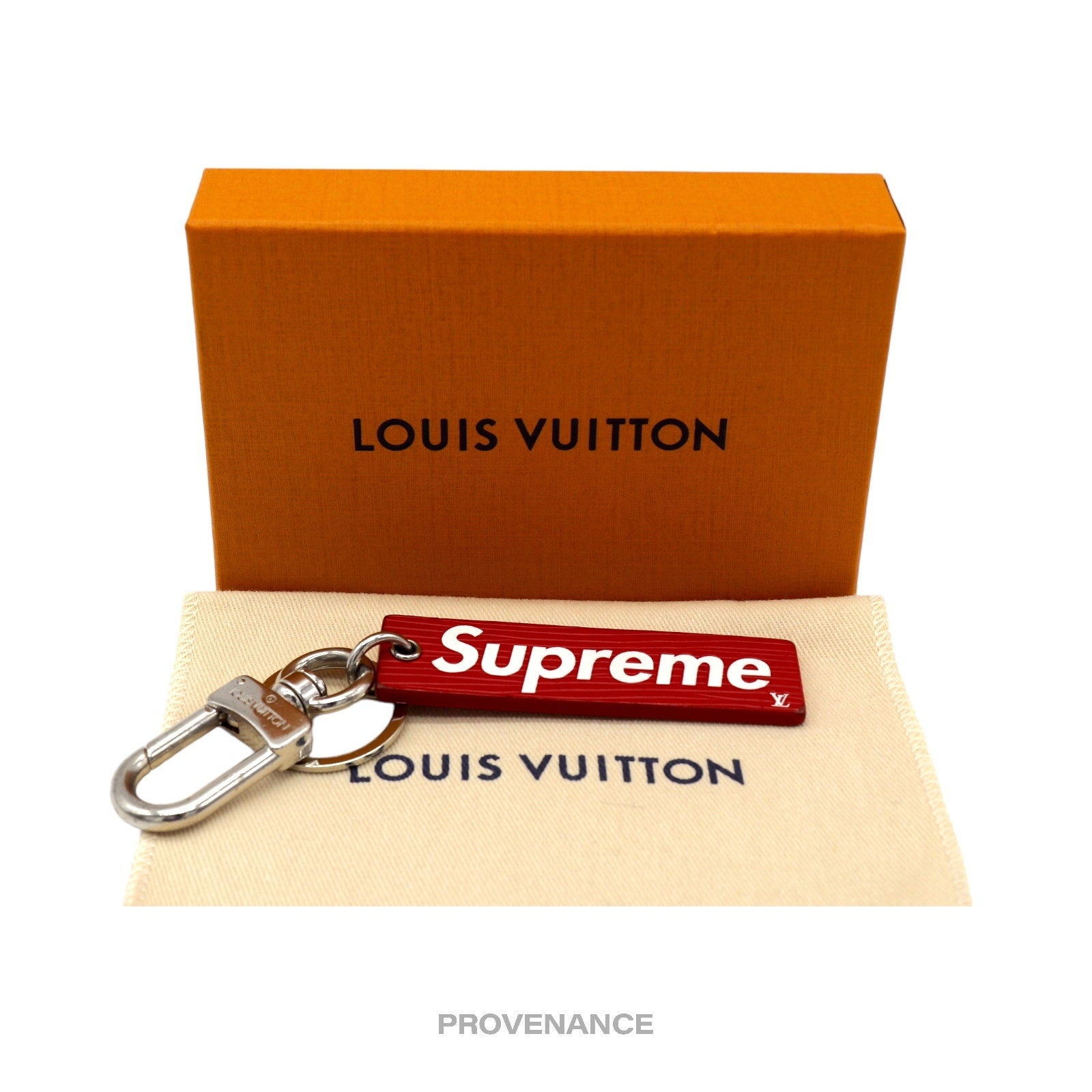Louis Vuitton Louis Vuitton Supreme Keychain Red provenance