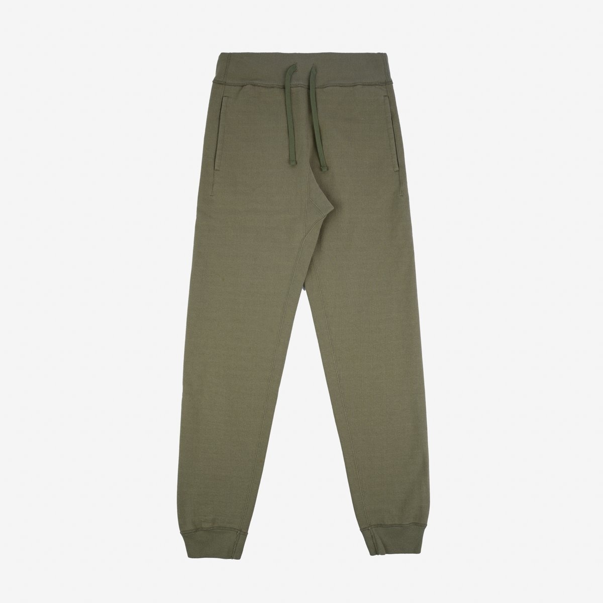 IHSW-70-OLV 14oz Ultra Heavyweight Loopwheel Cotton Sweat Pants - Olive - 1