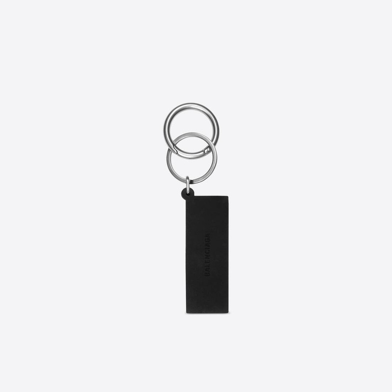 Men's Teenage Logo Keychain in Black/white 3