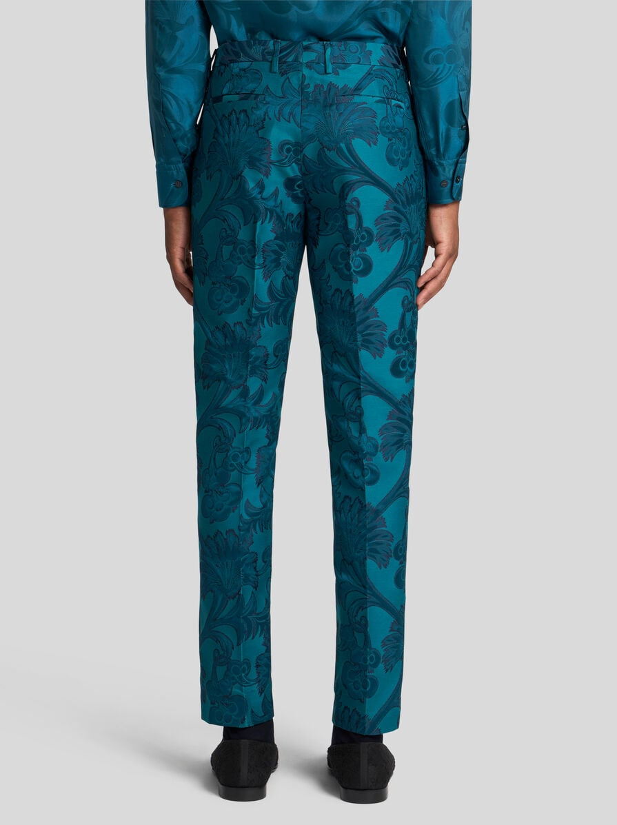 FLORAL LEAFY EVENING TROUSERS - 5