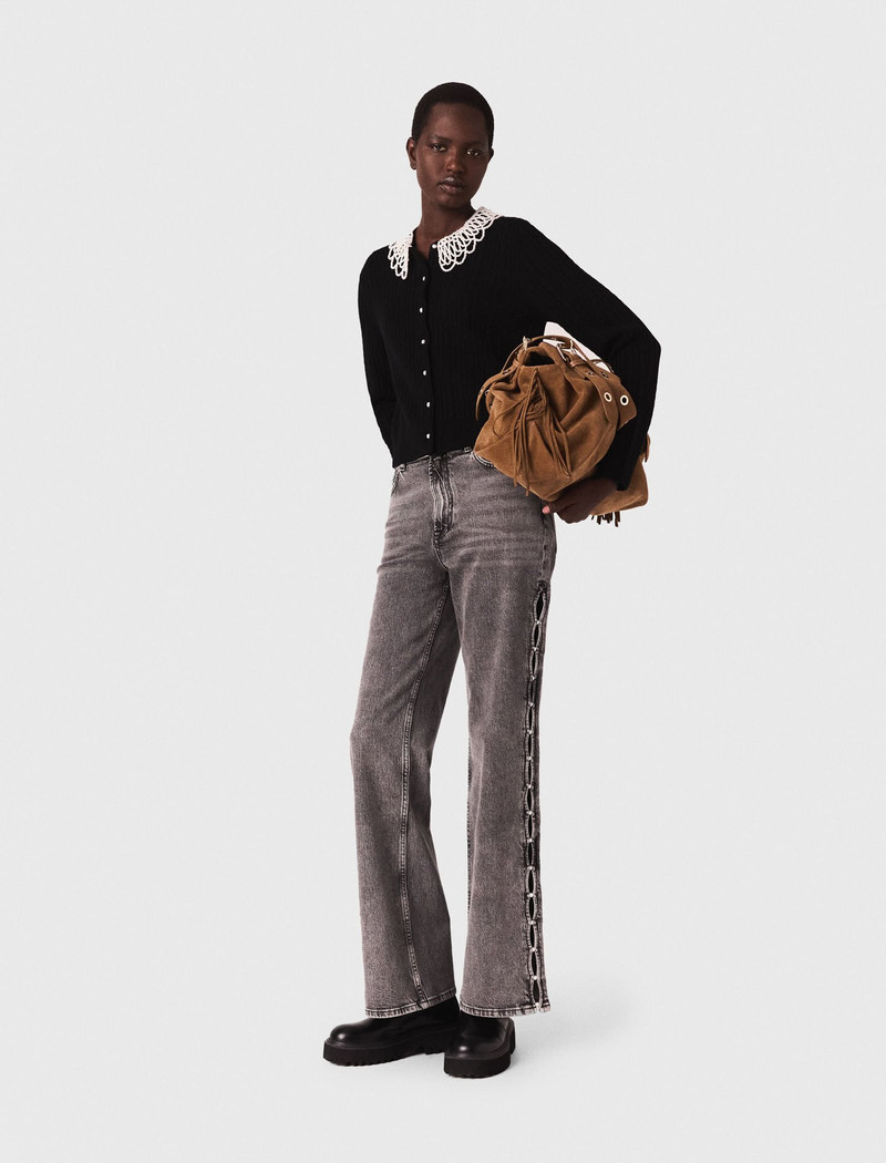 maje Cardigan with removable beaded collar outlook