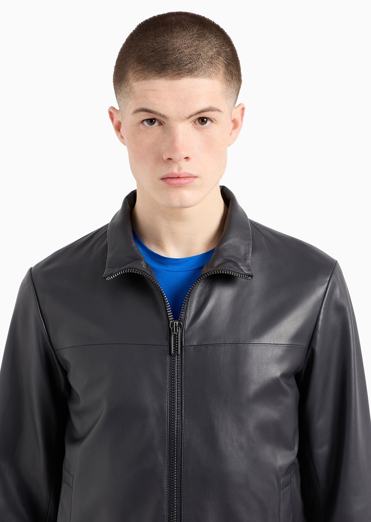 Semi-aniline nappa lambskin blouson with full-length zip - 5