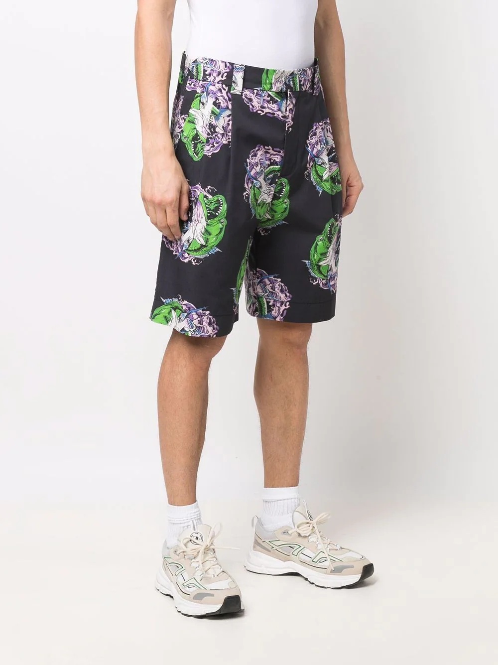 graphic-print straight-leg shorts - 3