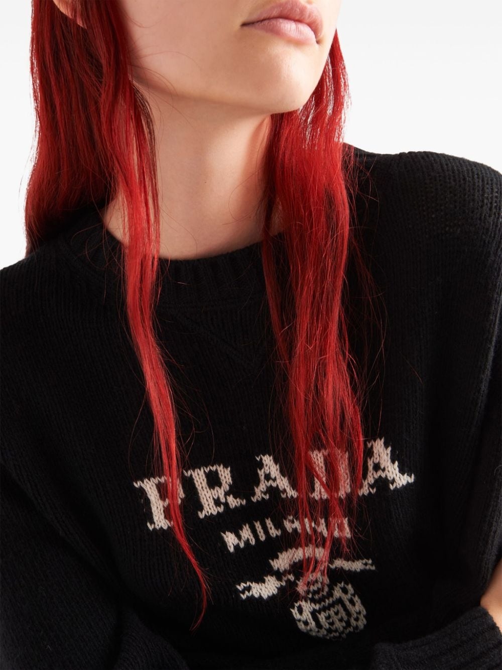 logo-intarsia wool-cashmere jumper - 5