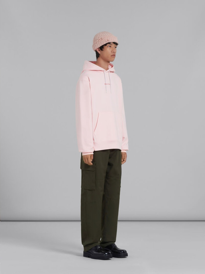PINK BIO COTTON HOODIE WITH MARNI PRINT 5