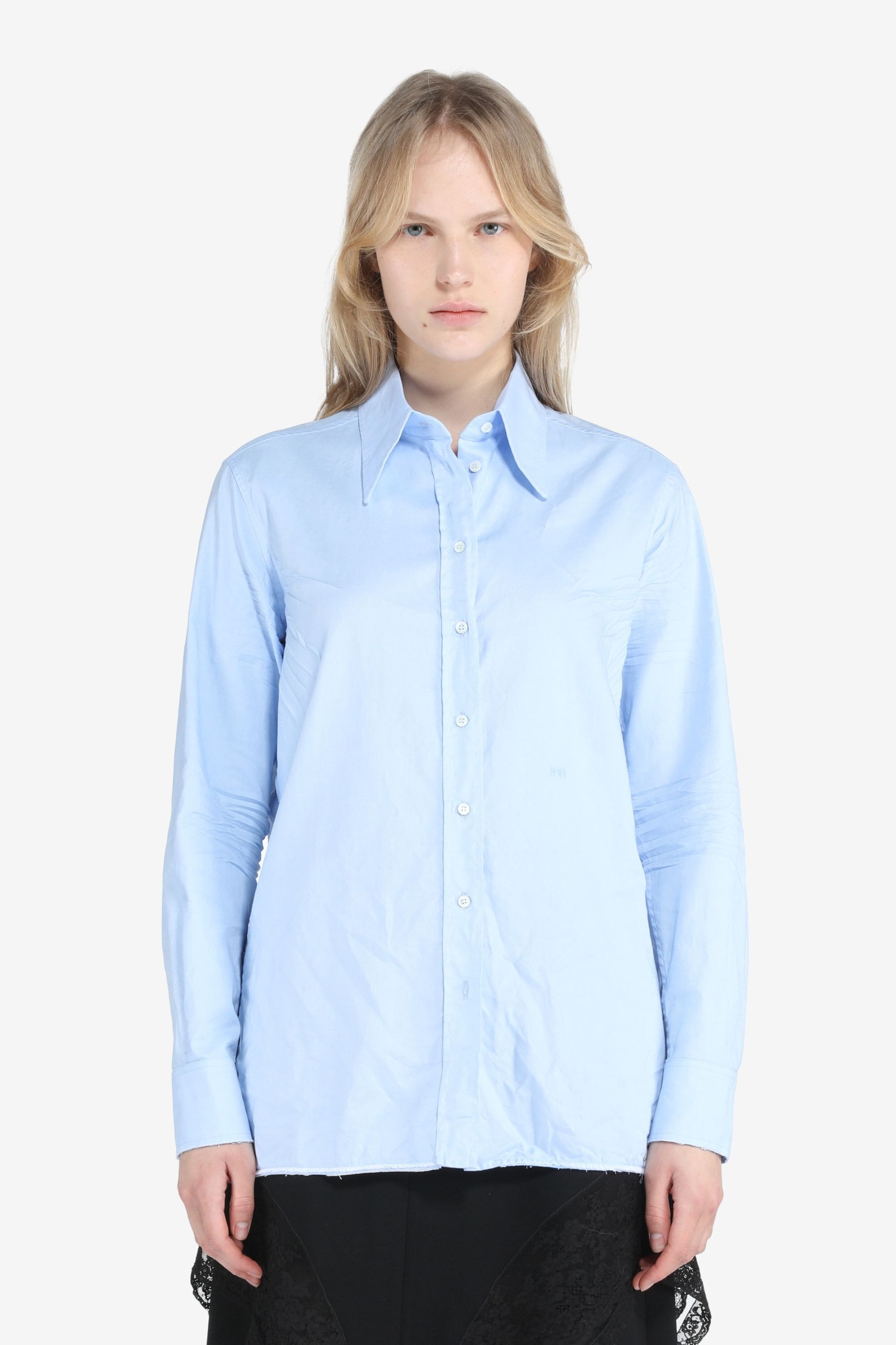 CREASE-EFFECT COTTON SHIRT - 1