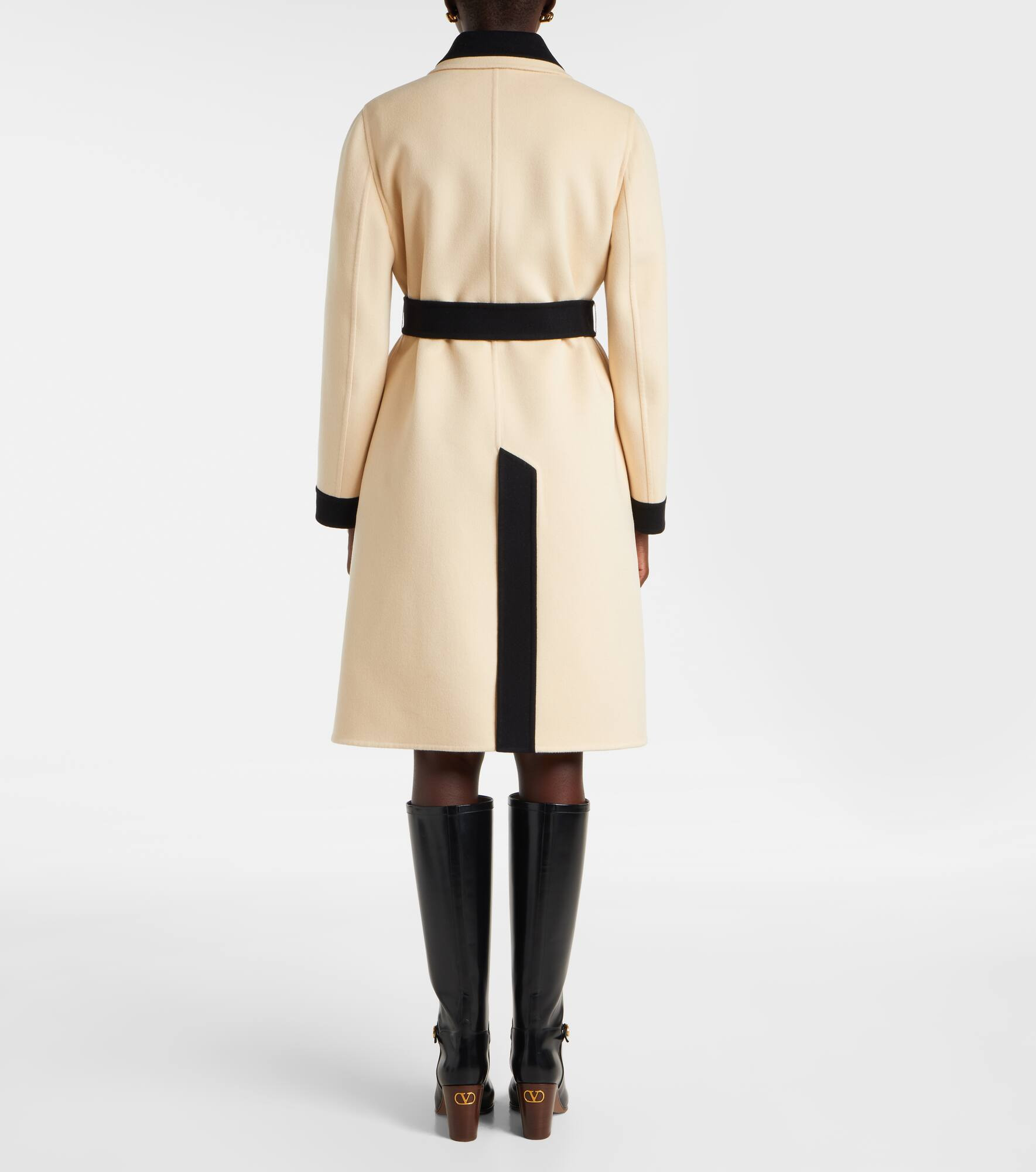 Belted wool and cashmere coat - 3