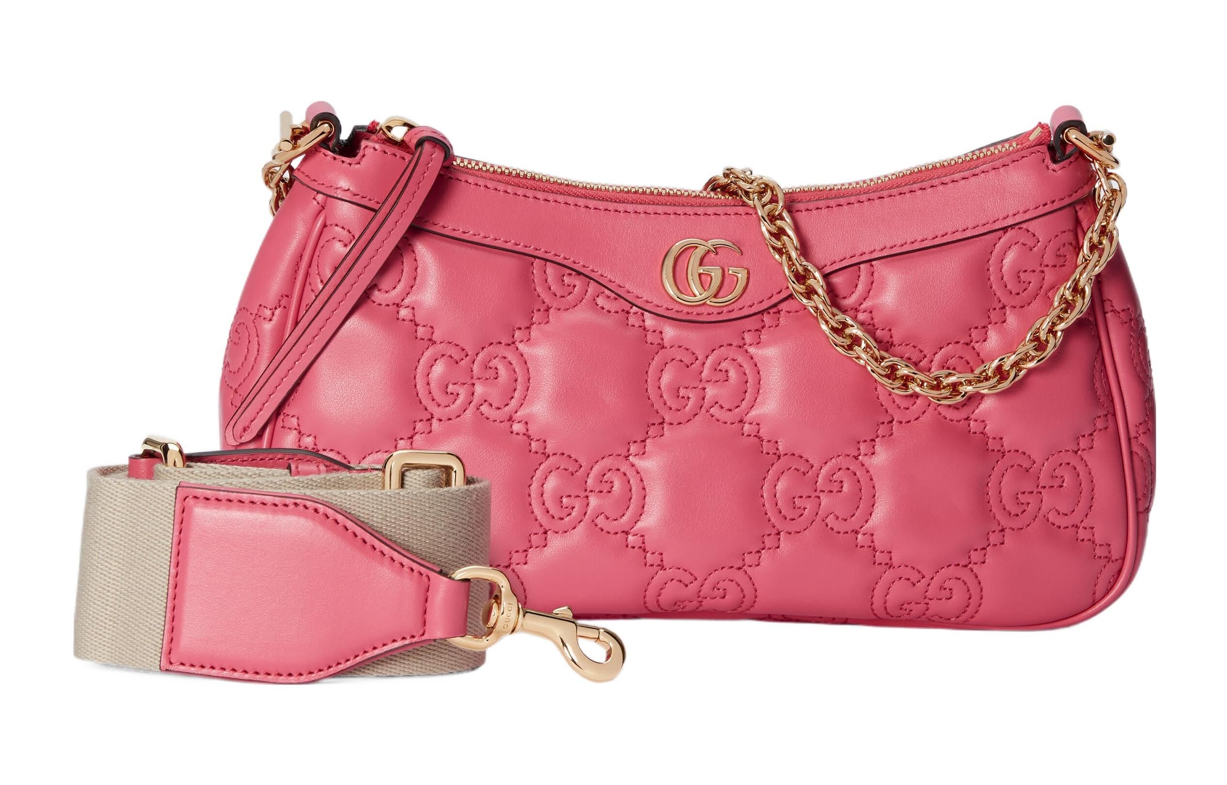 (WMNS) Gucci GG Matelasse Handbag 'Pink' 735049-UM8HG-8550 - 3
