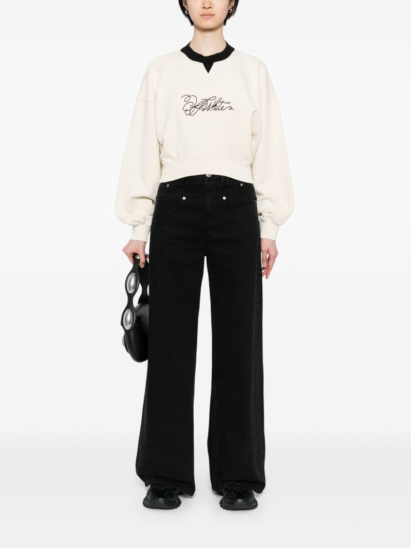 Off-White logo-embroidered sweatshirt outlook