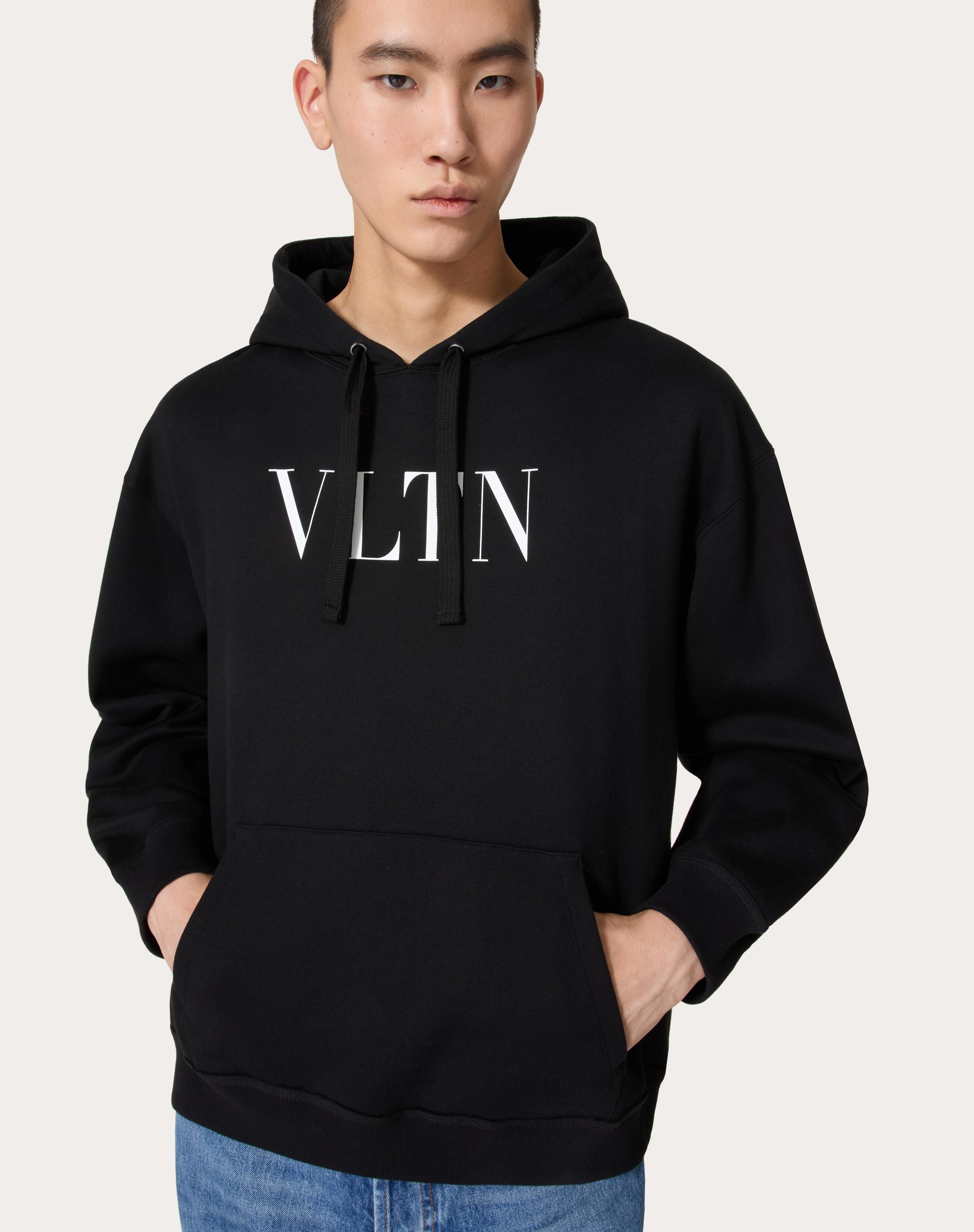 HOODED SWEATSHIRT WITH VLTN PRINT - 5