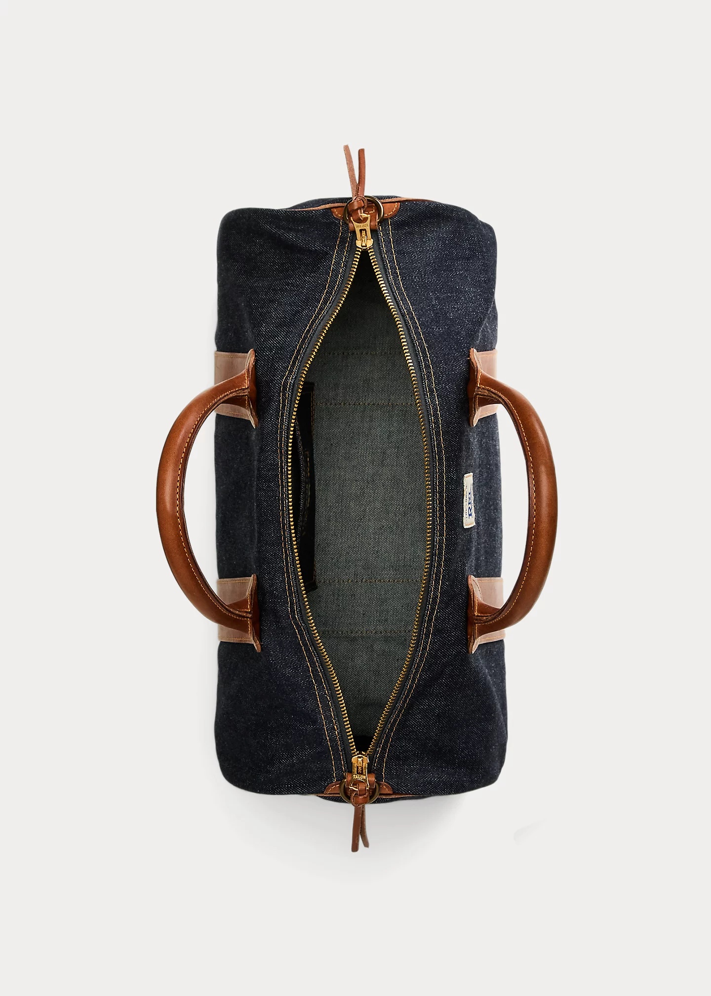 Leather-Trim Indigo Denim Duffel - 4