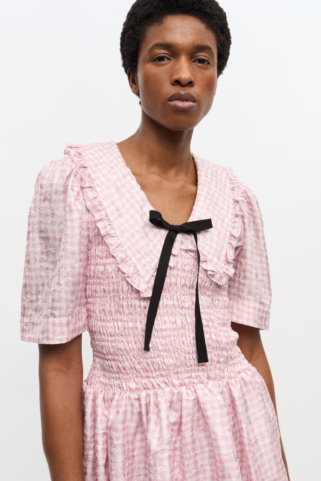 PINK CHECK DRESS - 5