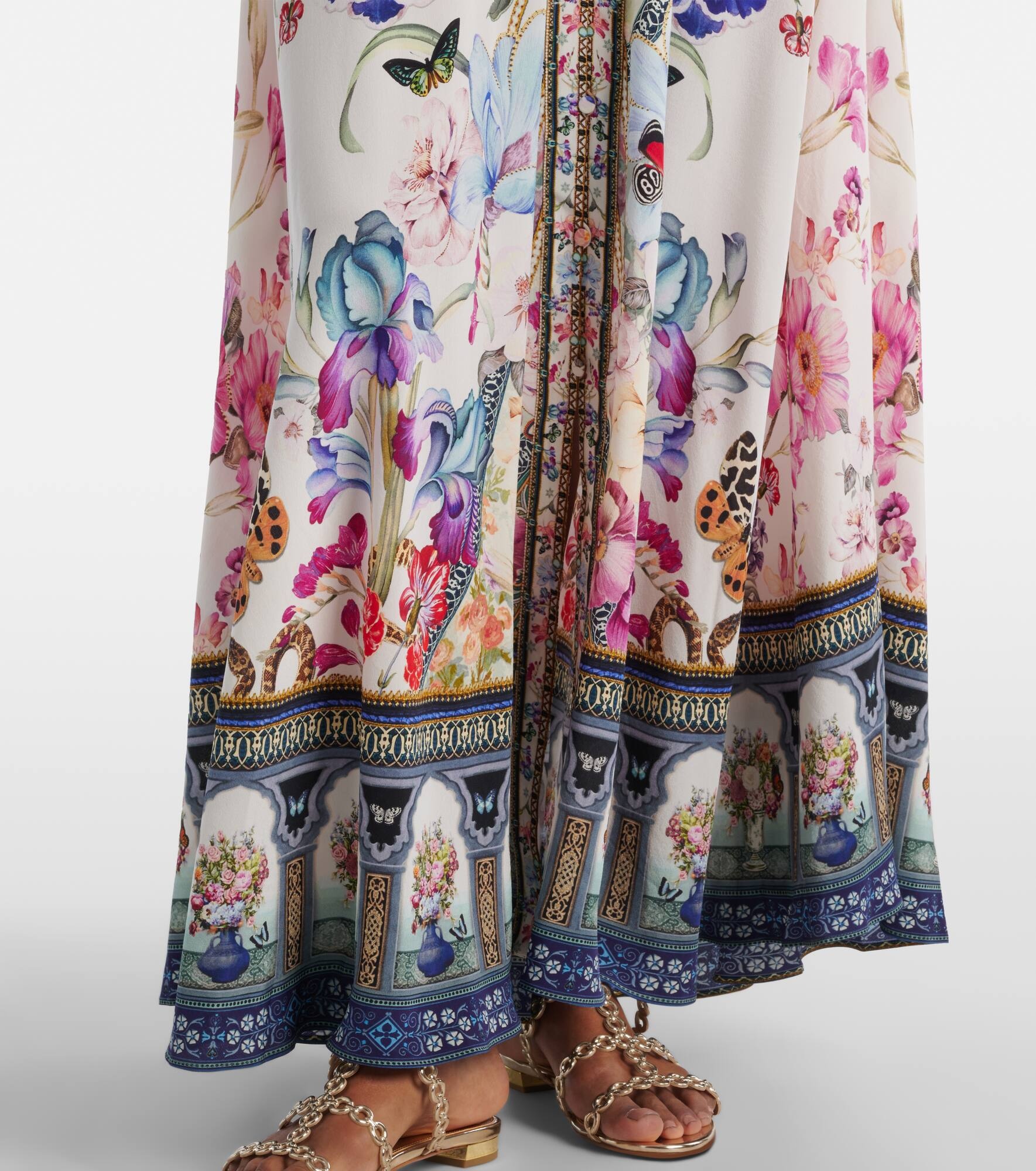 Crystal-embellished silk maxi dress - 5