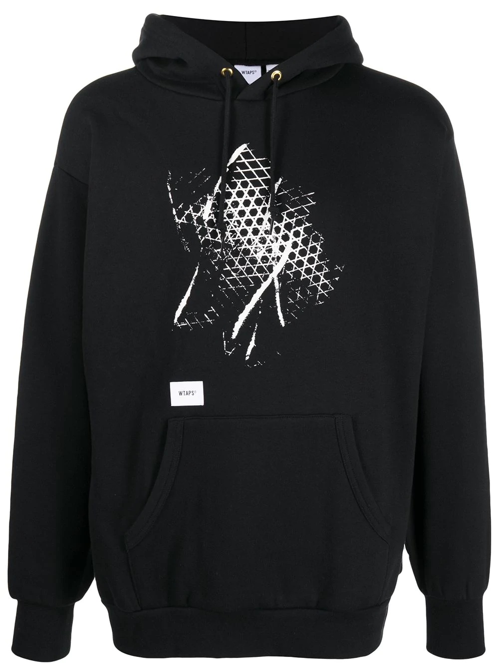 waffle-print hoodie - 1