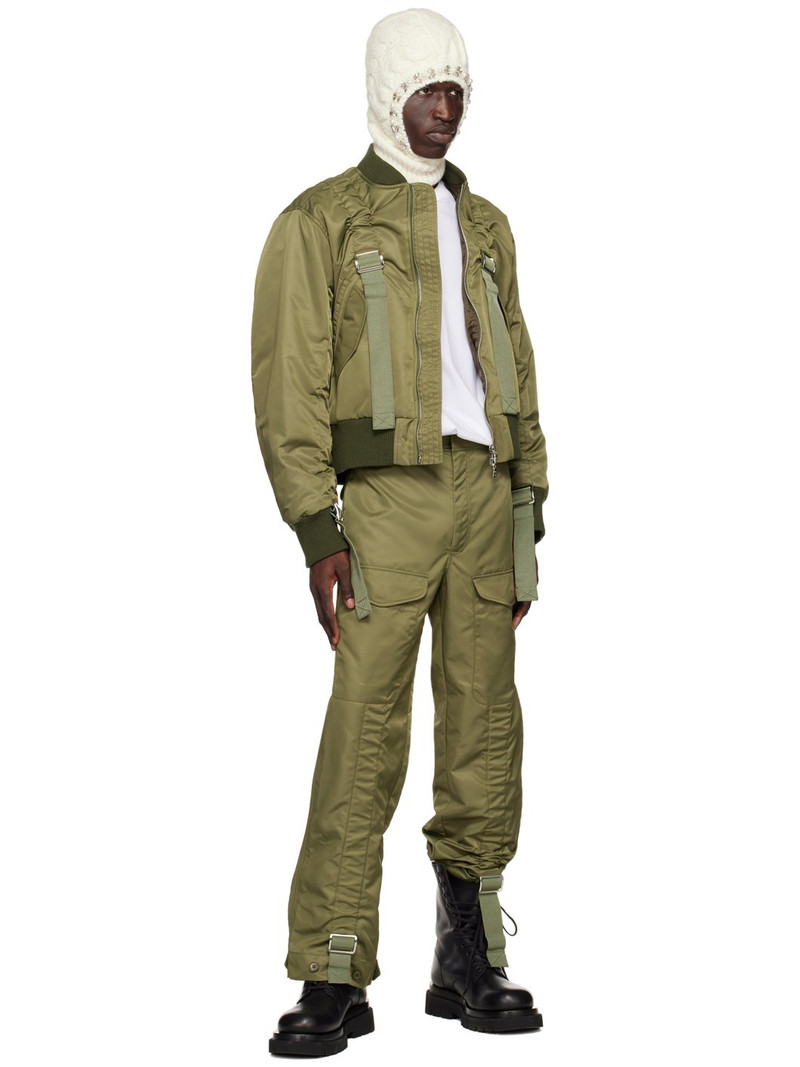 Simone Rocha Khaki Cinch Strap Trousers outlook