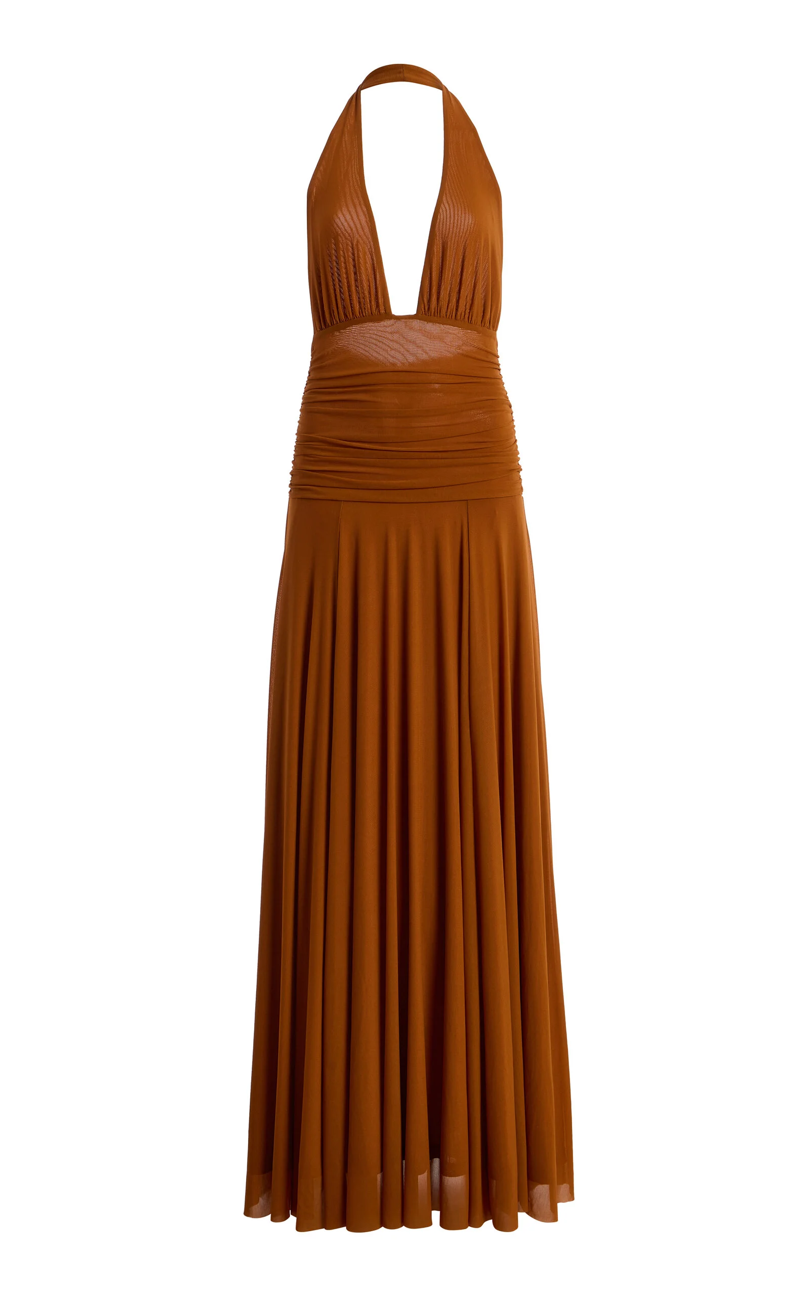 Alessandra Pleated Maxi Dress brown - 1