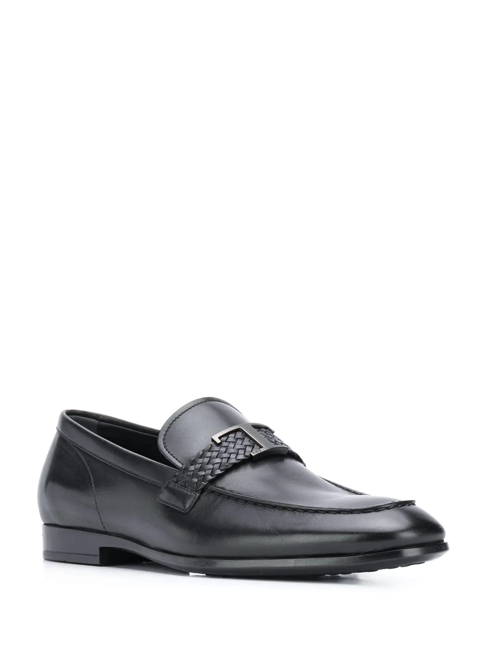 T-buckle leather loafers - 2