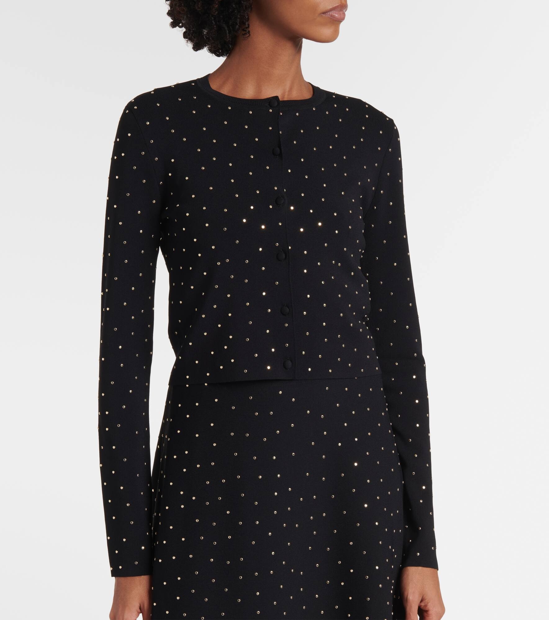 Ferris embellished cropped cardigan - 5