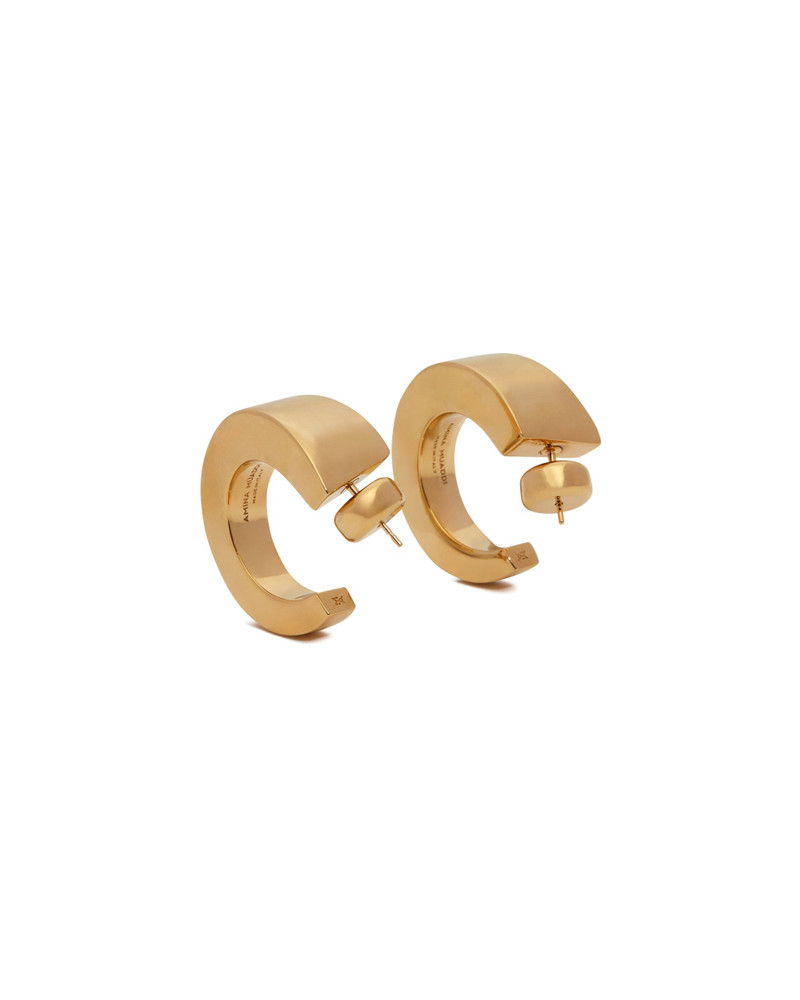 Amina Muaddi Gold Anok Earrings outlook