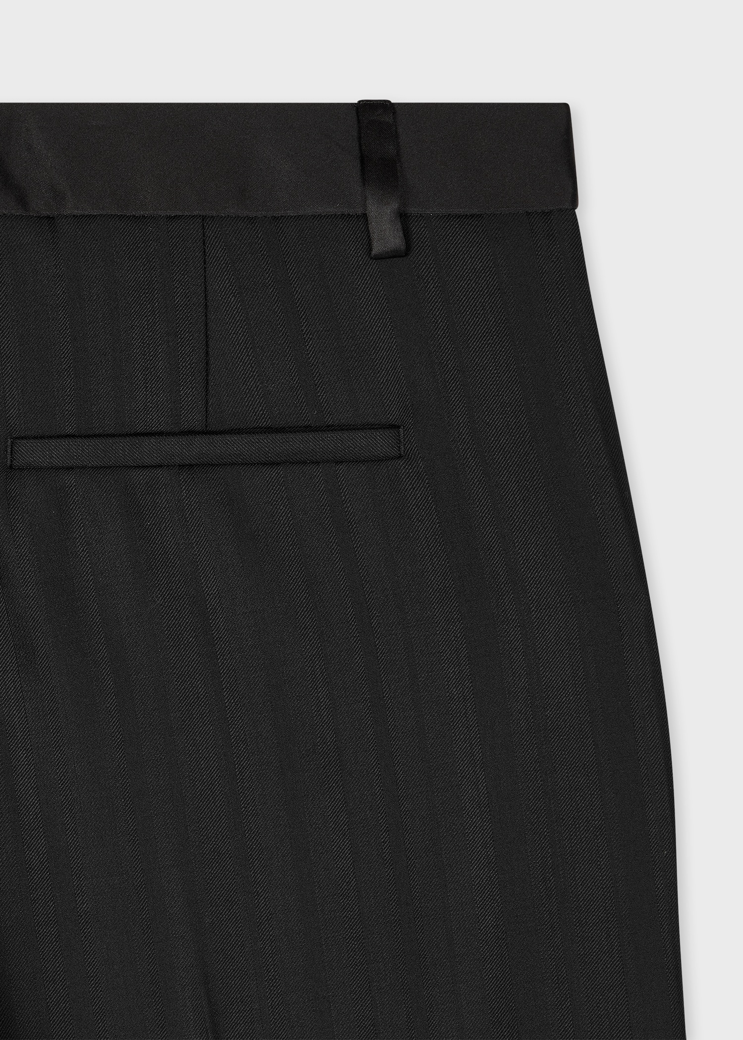 Women's Black 'Shadow Stripe' Wool Bootcut Trousers - 2