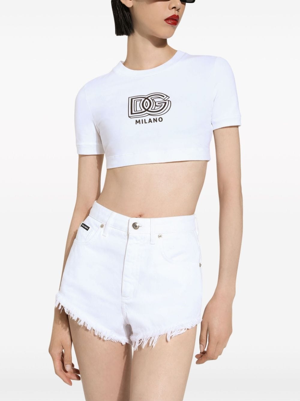 logo-print cotton-blend T-shirt - 5