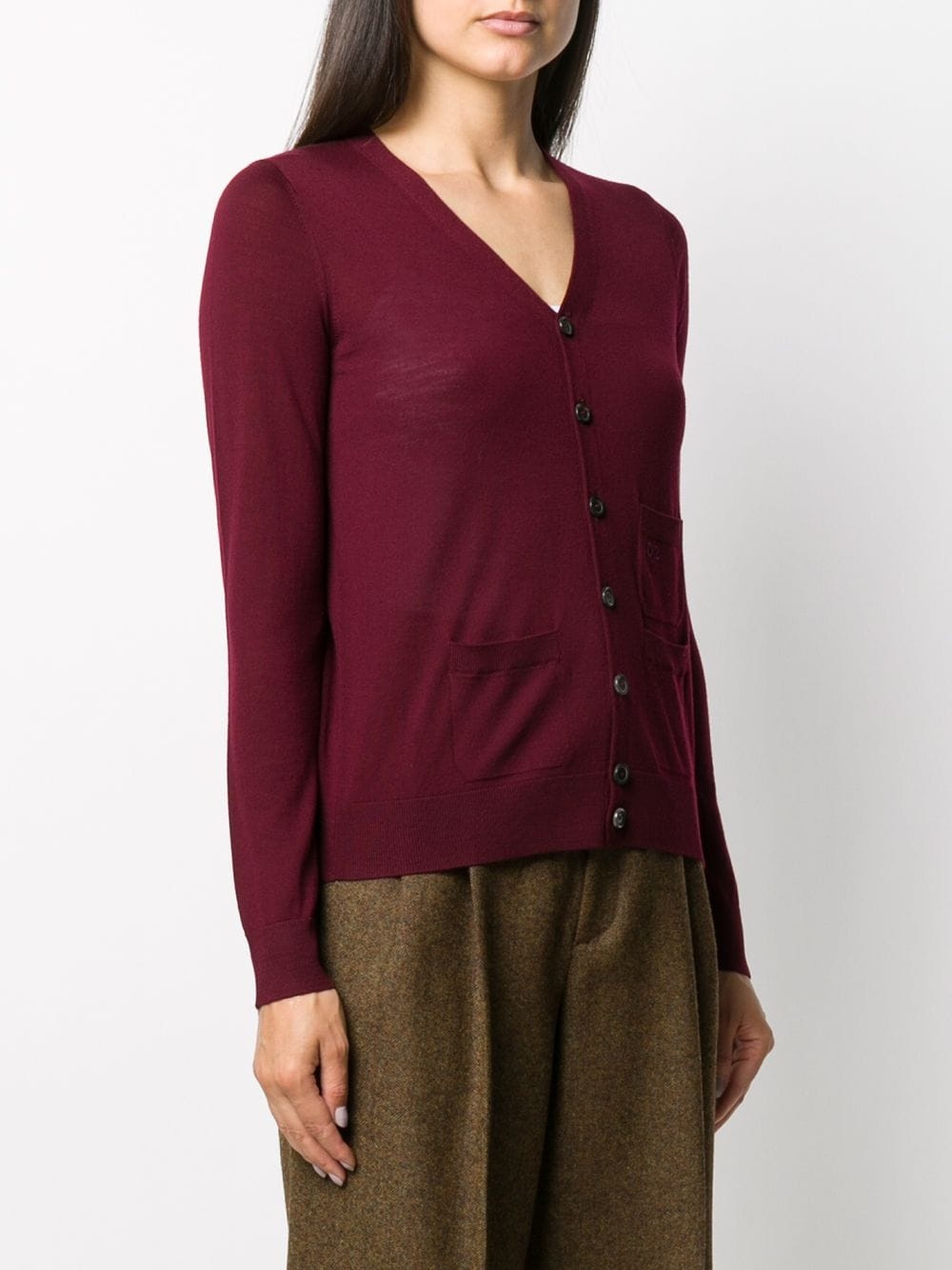 V-neck wool cardigan - 3