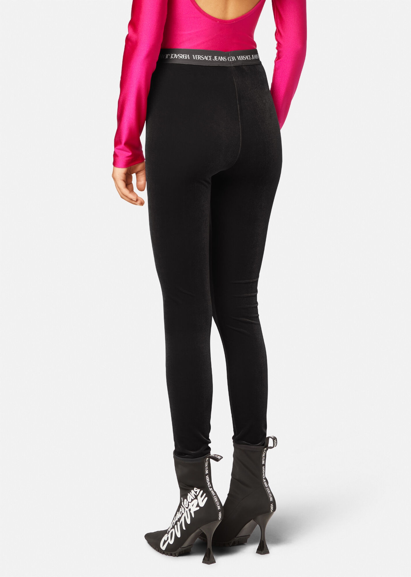 Logo Velvet Leggings - 4