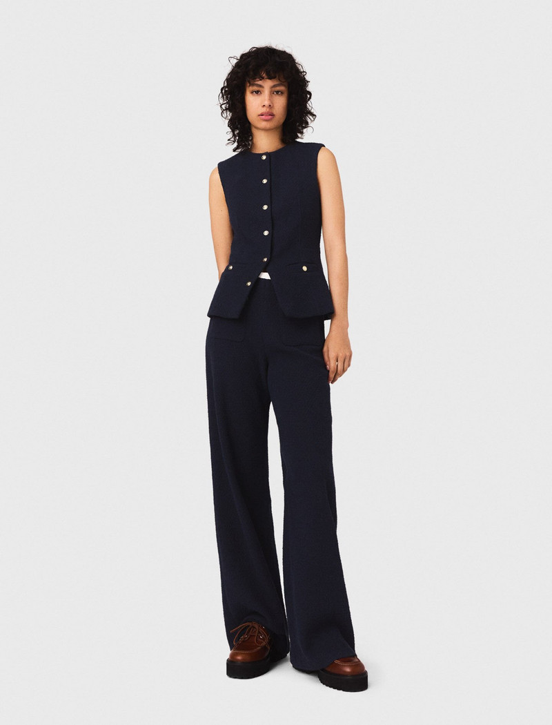 maje Straight-leg tweed trousers outlook