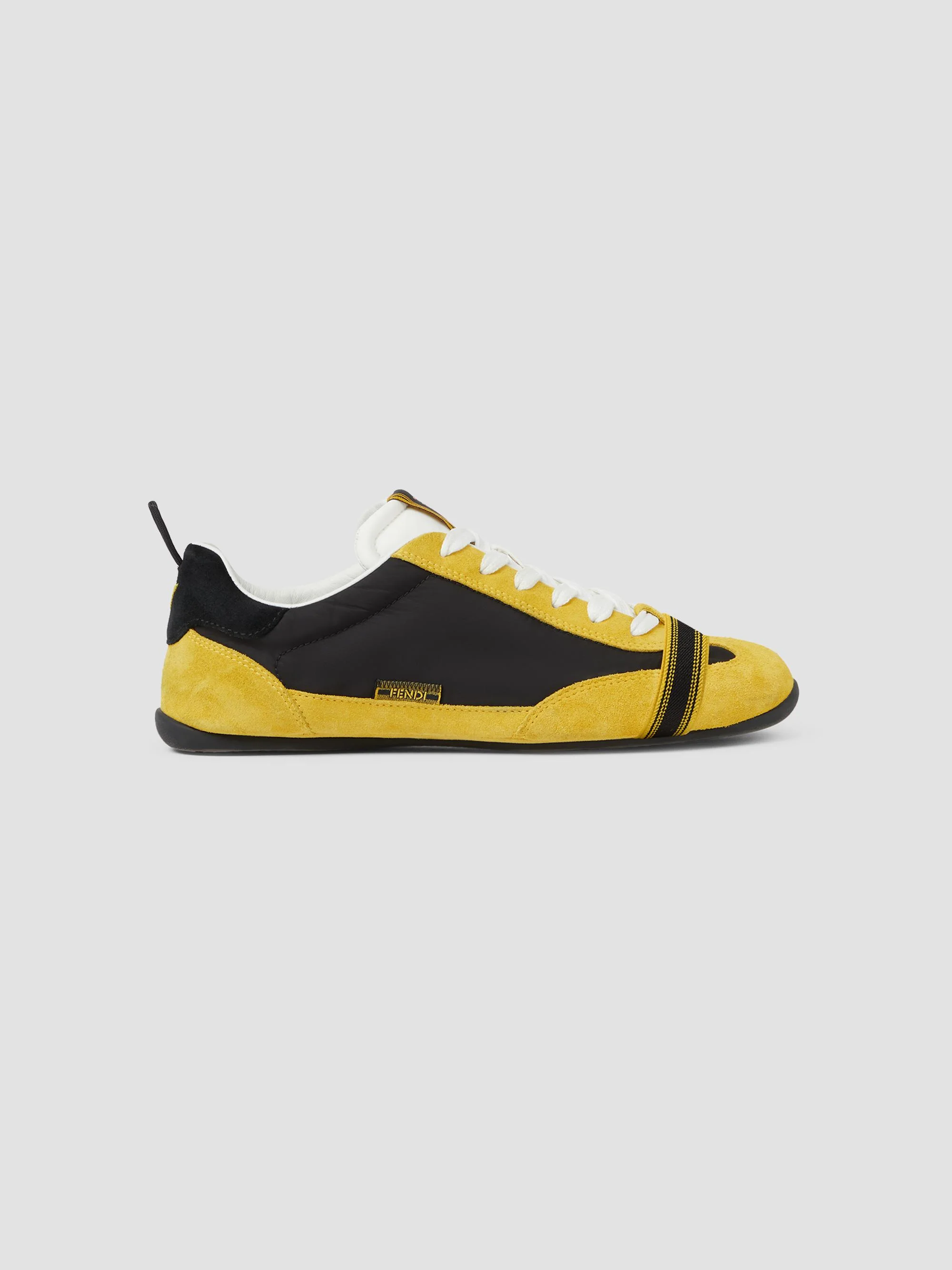 Men Wrap Suede & Textile Sneakers - Deep Lemon Nero - 1