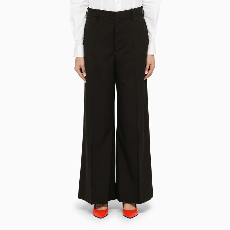Marni Black Wool Palazzo Trousers Women - 1